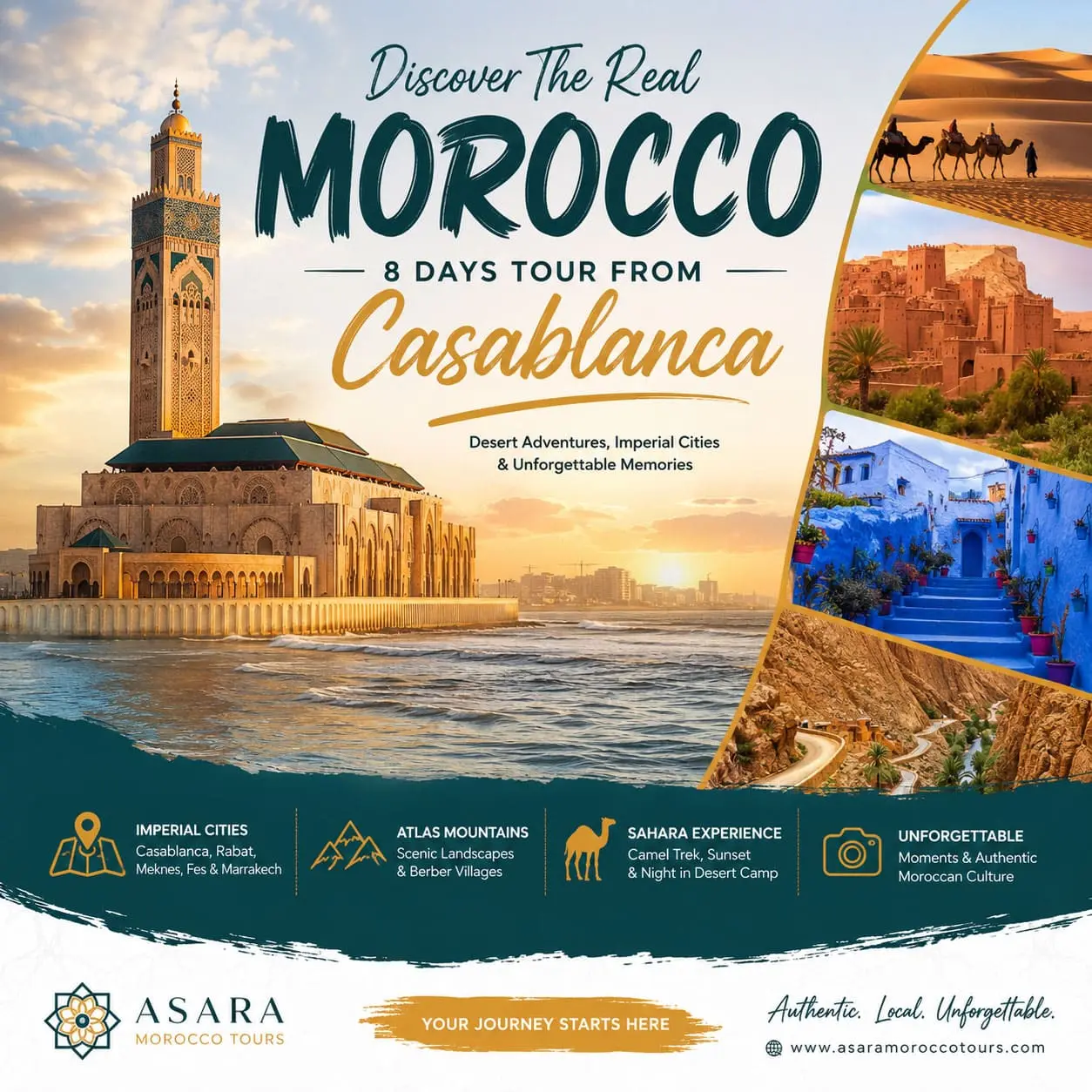 8 days tours from Casablanca