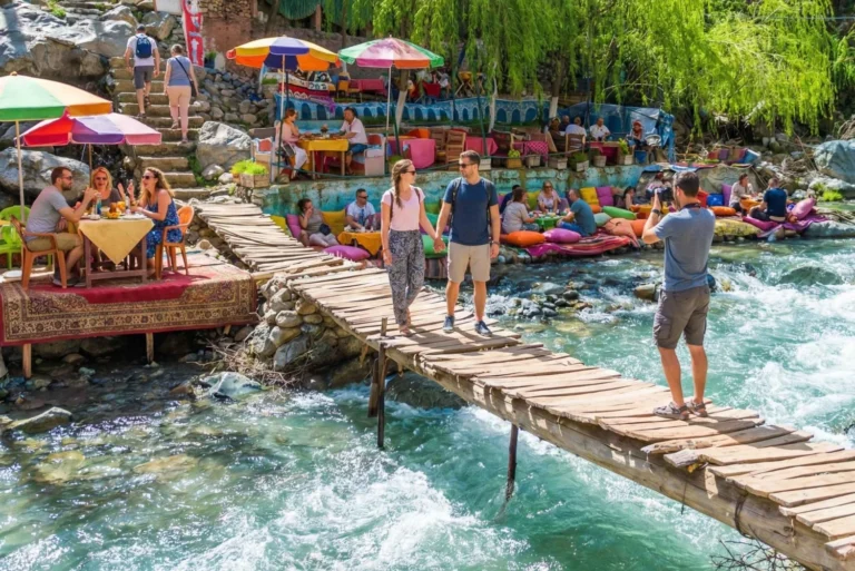 Ourika Valley River and Mountain Bridge