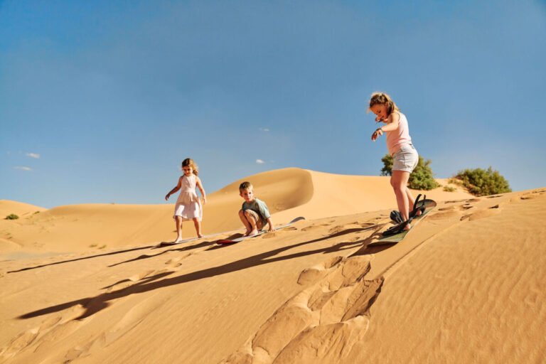Sandboarding in Zagora Desert