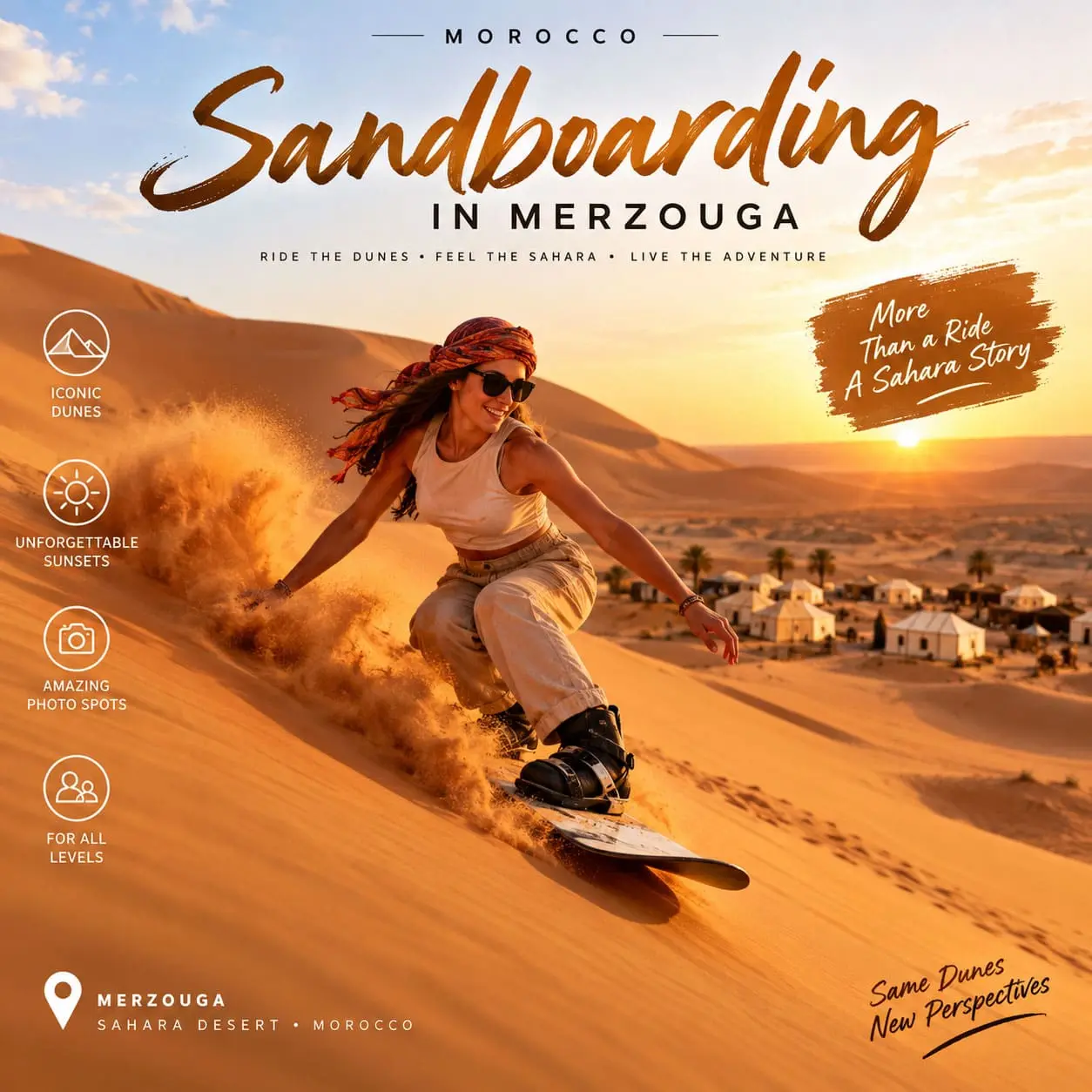 morocco sandboarding in merzouga